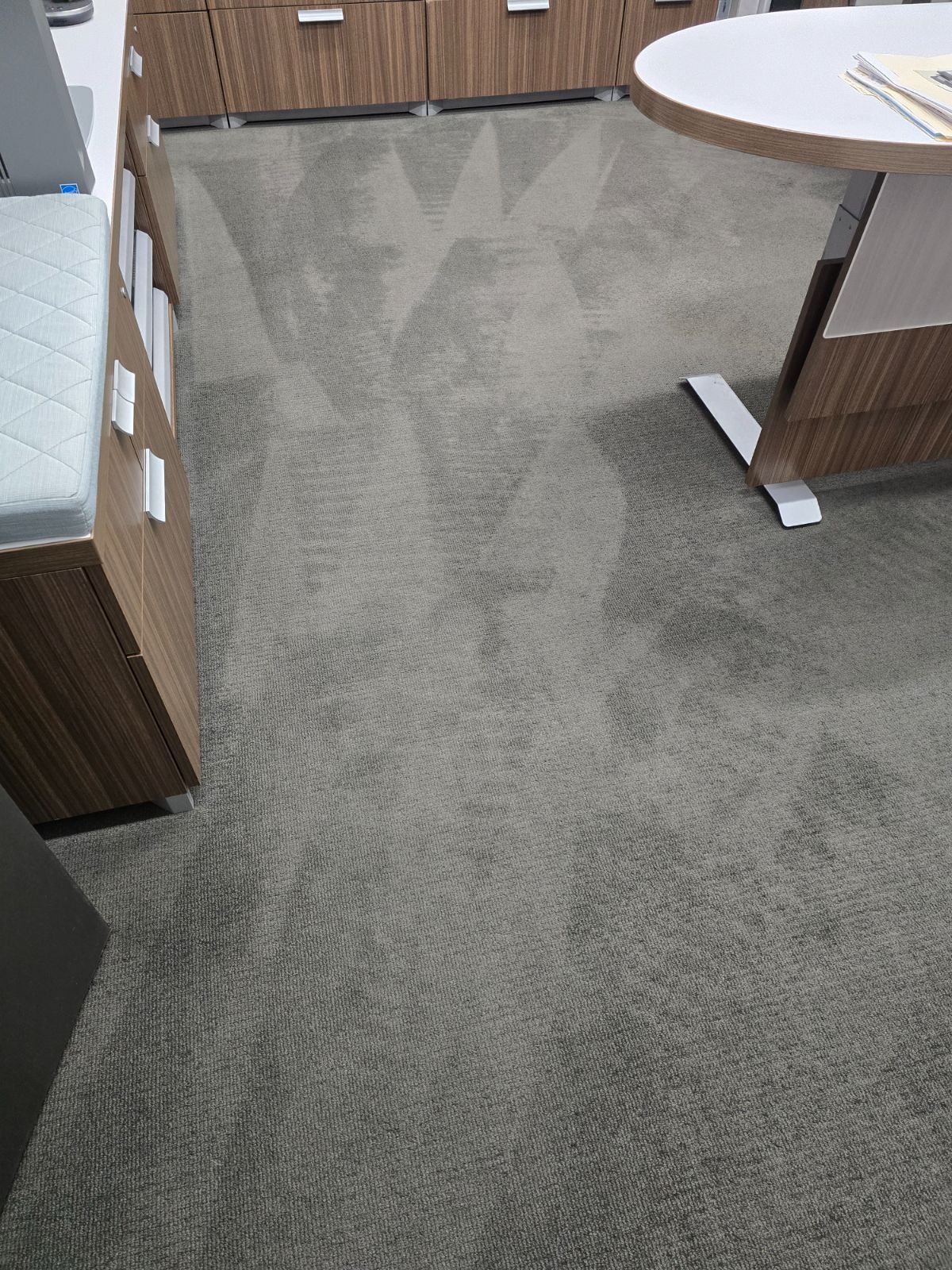 Office carpet — hot water extraction