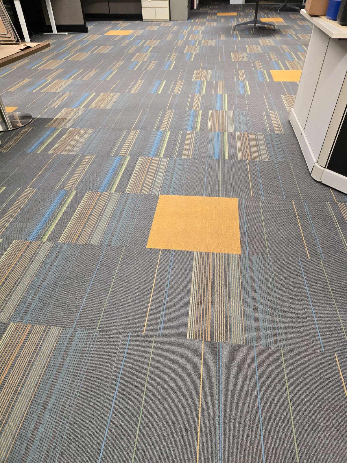 Carpet tile floor — commercial extraction